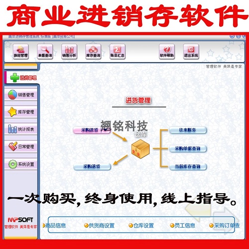 美萍新款商业进销存管理软件单机版  永久使用