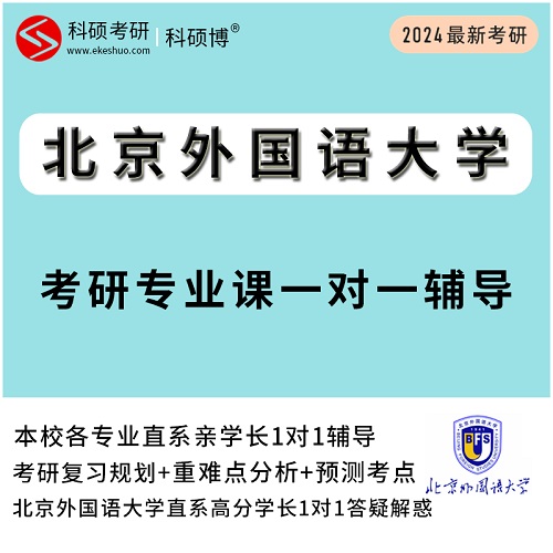 2024北京外国语大学考研 专业辅导网课