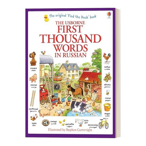 英文原版 First Thousand Words in Russian 基础俄语1000词