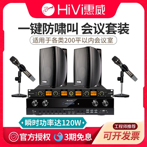 Hivi/惠威 中小型会议室音响套装 全套无线话筒