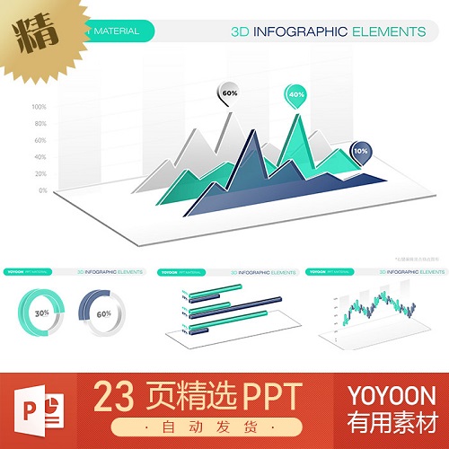 3D立体高端数据图表格表单 饼状图