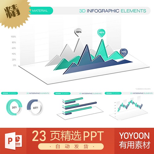 3D立体高端数据图表格表单 饼状图