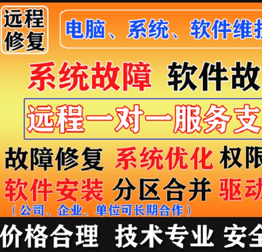 电脑维修 系统维护 远程技术支持