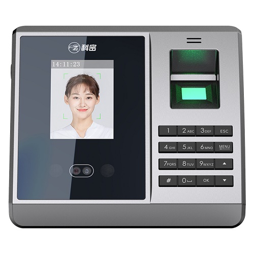 科密FZ01公司员工上下班打卡机 指纹人脸识别企业微信