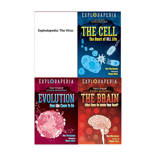 英文原版 爆炸百科系列4册 Explodapedia 细胞 进化 大脑 病毒