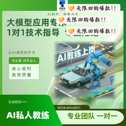 AI智能体私人教练 大模型应用专家1对1技术指导