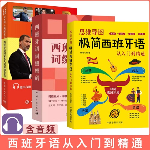 正版书籍 思维导图极简西班牙语 每天读一点西班牙文 3000西班牙语单词分类速记