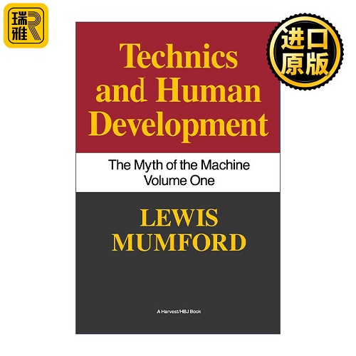 英文原版 机器神话 1 技术与人类进化