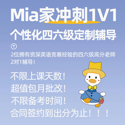大学四级六级线上一对一辅导督学 个性化网课