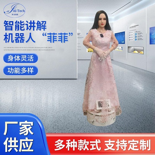 ai语音智能移动美女人形迎宾机器人定制