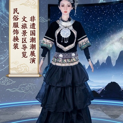 海豚小姐美女机器人 仿生人形迎宾导览活动引流 歌舞表演智能